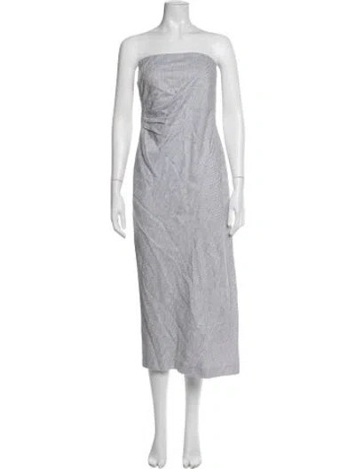 Pre-owned Vince Striped Midi Length Dress In Multicolor