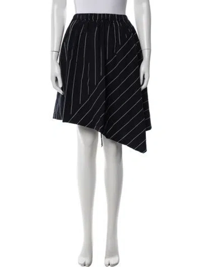 Pre-owned Vince Striped Mini Skirt In Black