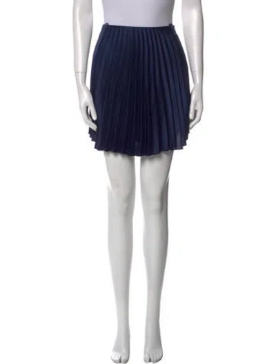 Pre-owned Vince Striped Mini Skirt In Blue
