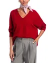 Vince Striped Ribbon Silk Twill Scarf In Pink