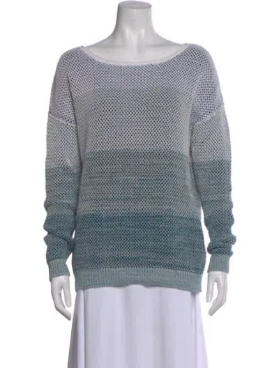 Pre-owned Vince Striped Scoop Neck Sweater In Multi