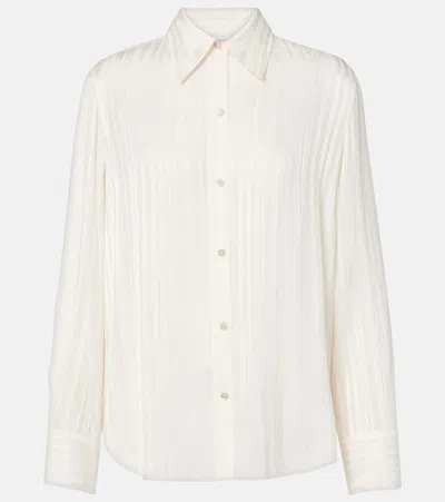 Vince Striped Shirt In Crème
