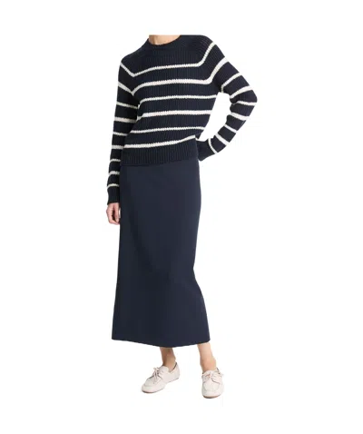 Vince Striped Sweater In Black