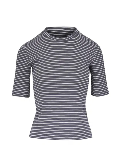 Vince Striped T-shirt In Black