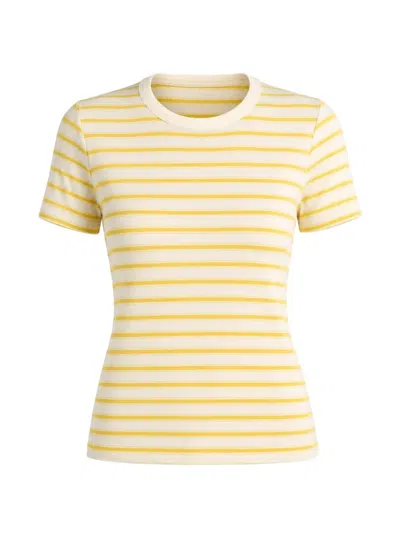 Vince Striped T-shirt In Neutrals