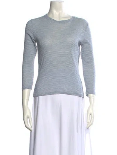 Pre-owned Vince Striped Turtleneck Sweater In Gray