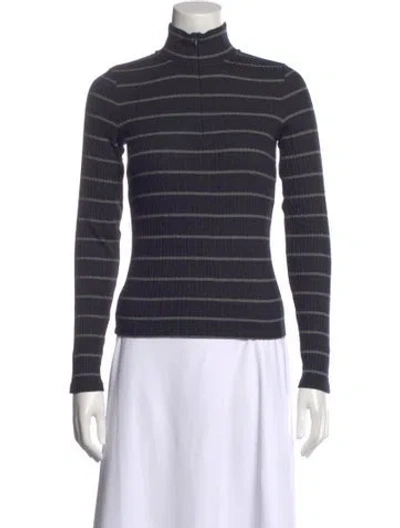 Pre-owned Vince Striped Turtleneck Sweater In Multi
