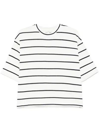 VINCE STRIPED WIDE-SLEEVE T-SHIRT