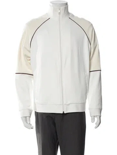 Pre-owned Vince Striped Windbreaker In White