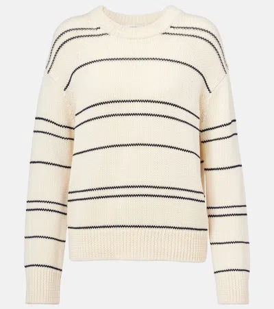 VINCE STRIPED WOOL-BLEND SWEATER