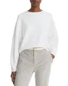 Shop Vince Structured Boucle Sweater In Optic White