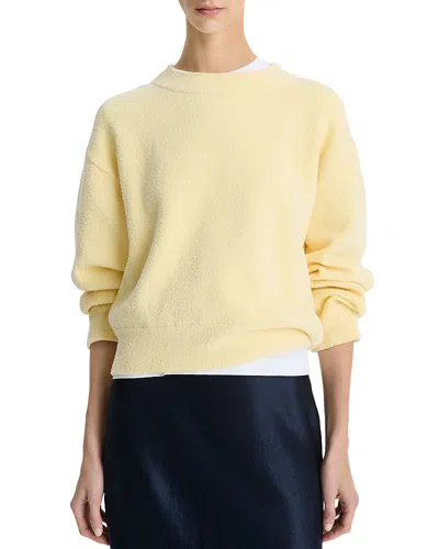 Vince Structured Boucle Sweater In Straw Seed