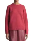 Vince Structured Wool And Cashmere Crewneck Sweatshirt In Multi