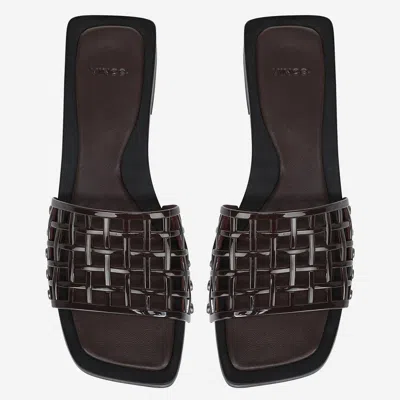 Vince Studded Pvc Slide In Brown