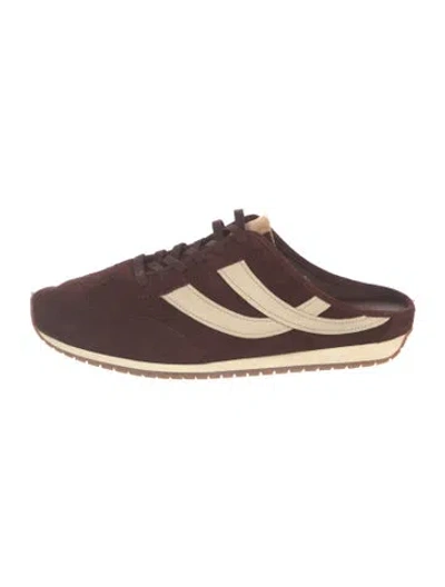 Pre-owned Vince Suede Athletic Sneakers In Burgundy