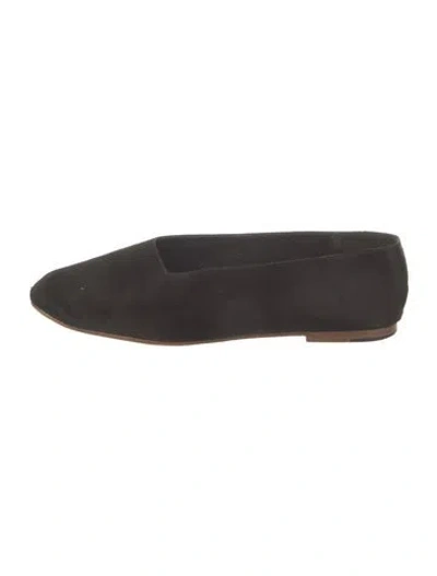 Pre-owned Vince Suede Ballet Flats In Black