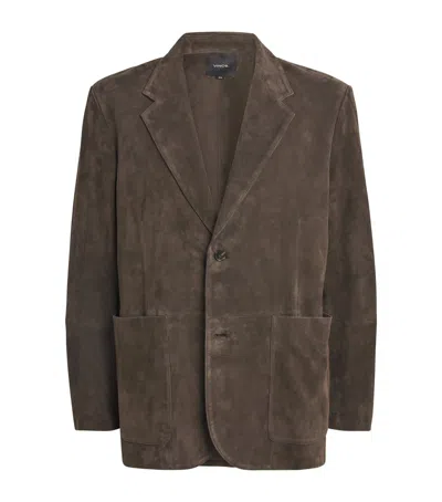 Vince Suede Blazer In Brown