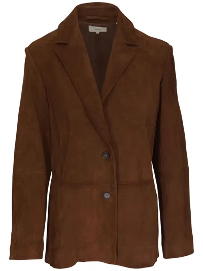 Vince Suede Blazer In Brown