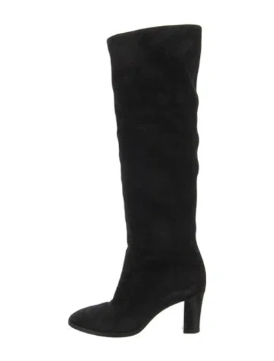 Pre-owned Vince Suede Boots In Black