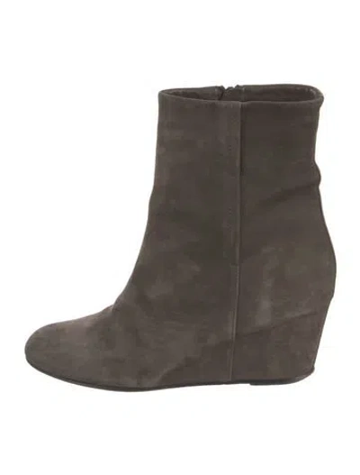 Pre-owned Vince Suede Boots In Green
