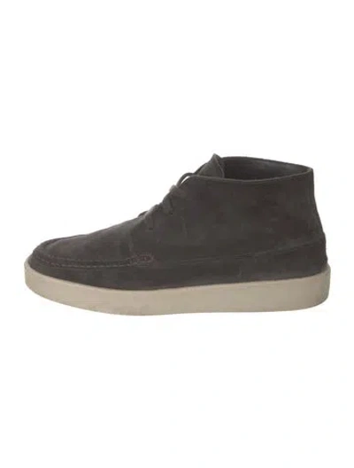 Pre-owned Vince Suede Boots In Grey/neutrals