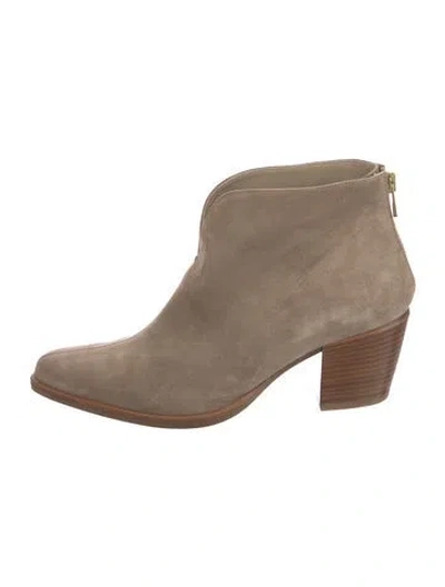 Pre-owned Vince Suede Boots In Neutral