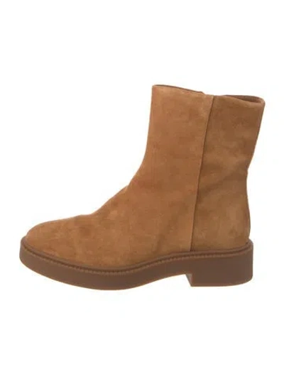 Pre-owned Vince Suede Boots In Neutral