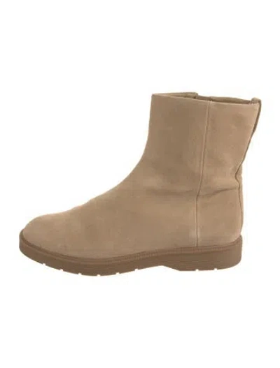 Pre-owned Vince Suede Boots In Neutral