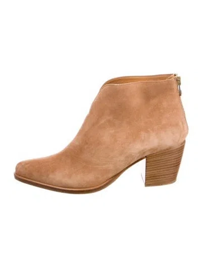 Pre-owned Vince Suede Boots In Neutral