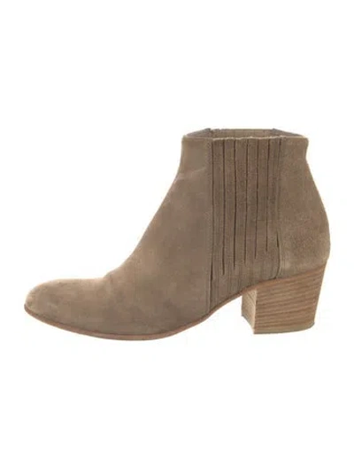 Pre-owned Vince Suede Boots In Neutral