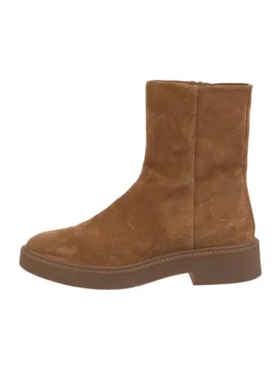 Pre-owned Vince Suede Boots In Neutral