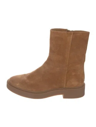 Pre-owned Vince Suede Boots In Neutral
