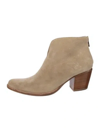 Pre-owned Vince Suede Boots In Neutral