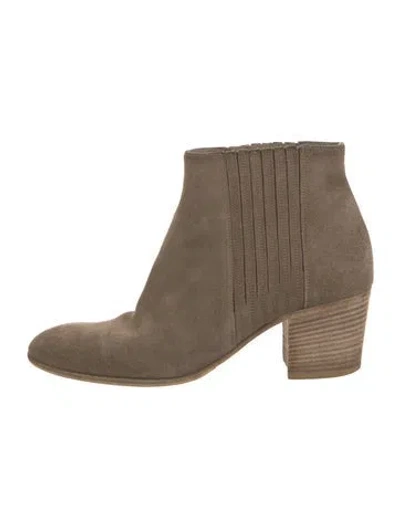 Pre-owned Vince Suede Boots In Neutral