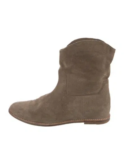 Pre-owned Vince Suede Boots In Neutral