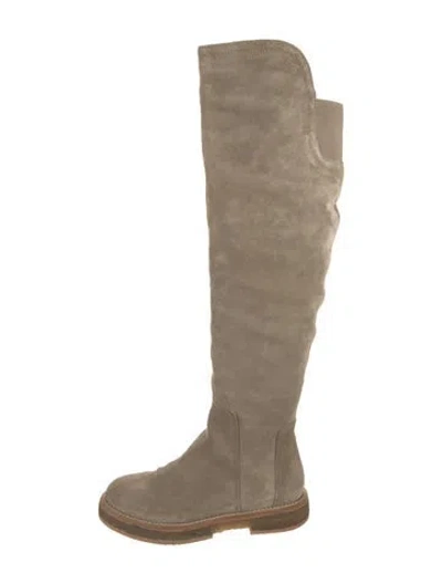 Pre-owned Vince Suede Boots In Neutral