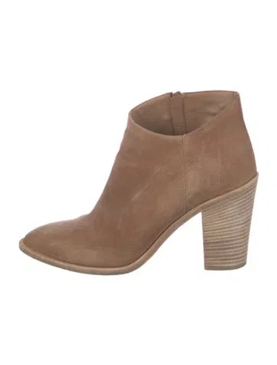 Pre-owned Vince Suede Boots In Neutral