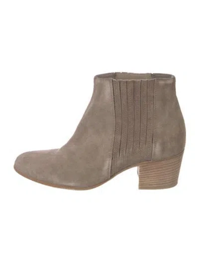 Pre-owned Vince Suede Boots In Neutral