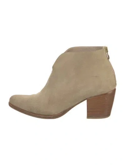 Pre-owned Vince Suede Boots In Neutral