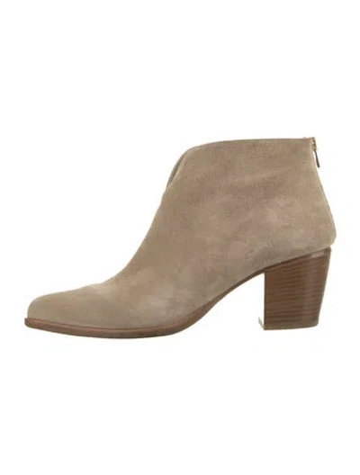 Pre-owned Vince Suede Boots In Neutrals