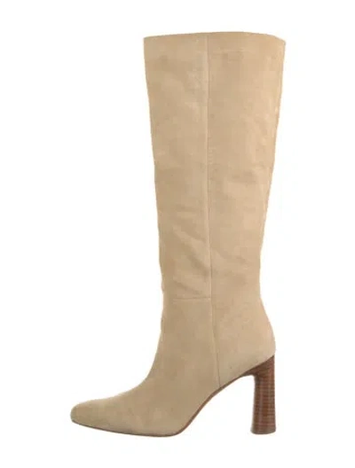Pre-owned Vince Suede Boots In Neutrals