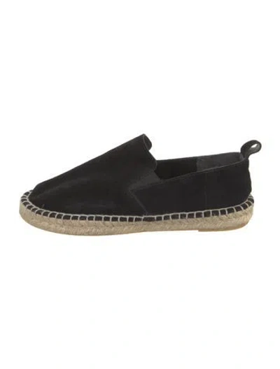 Pre-owned Vince Suede Braided Accents Espadrilles In Black