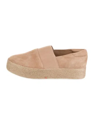 Pre-owned Vince Suede Braided Accents Espadrilles In Neutrals