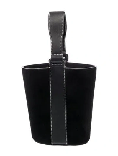 Pre-owned Vince Suede Bucket Bag In Black