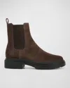 Vince Suede Chelsea Ankle Booties In Truffle