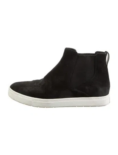 Pre-owned Vince Suede Chelsea Boots In Black