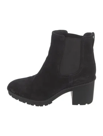 Pre-owned Vince Suede Chelsea Boots In Black