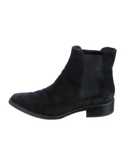 Pre-owned Vince Suede Chelsea Boots In Black