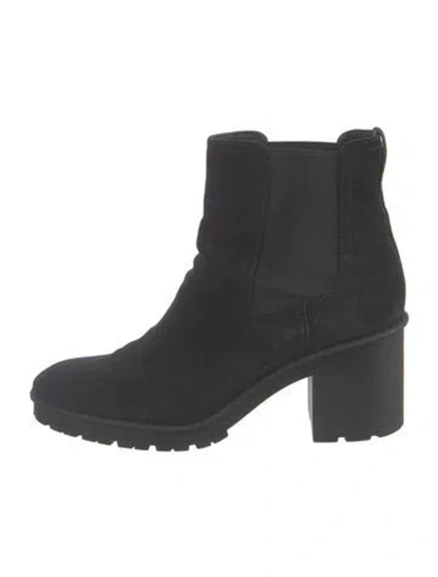 Pre-owned Vince Suede Chelsea Boots In Black