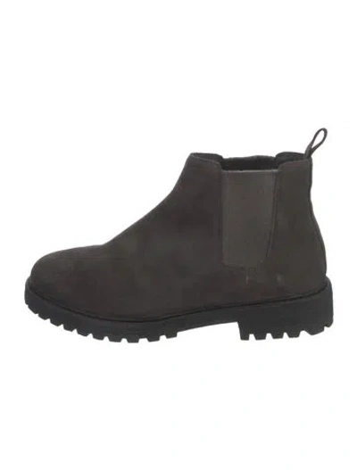 Pre-owned Vince Suede Chelsea Boots In Black